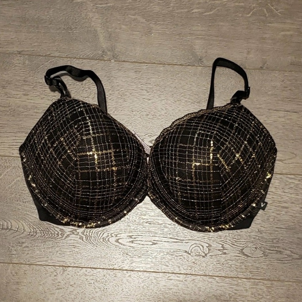 Victoria's Secret Black and Gold Bra